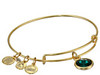 Click for more info about Alex and Ani - May Birthstone Charm Bangle (Rafaelian Gold Finish) - Jewelry