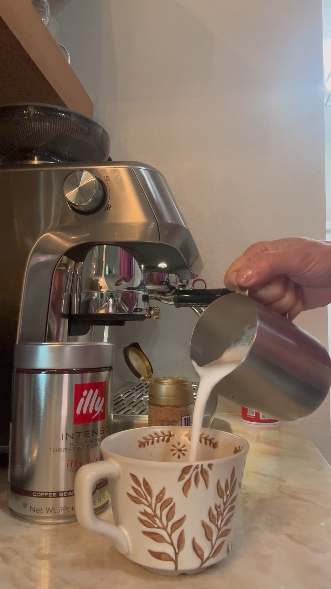 Morning cappuccino treat. Coffee station, espresso machine, coffee decor, kitchen decor, Breville, coffee drink 

#LTKvlog #LTKdayinmylife #LTKfoodie