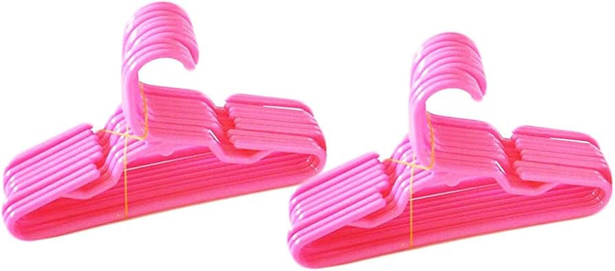MyBrittany's 24 Pink Hangers Compatible with 18 Inch Girl Doll Clothes- 18 Inch Doll Clothes Hang... | Amazon (US)