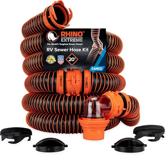 Camco RhinoEXTREME 20' RV Sewer Hose Kit – Premium Sewer Kit — Pre-Assembled & Ready-to-Use ... | Amazon (US)