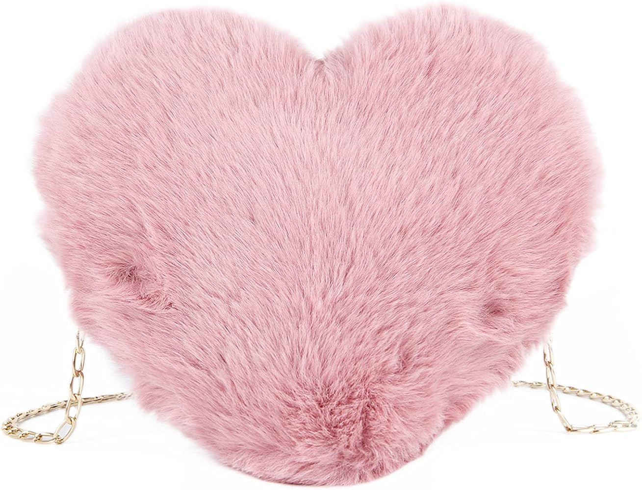 SUKUTU Faux Fur Purse Women's Heart Shaped Evening Handbags Small Cute Phone Crossbody Bag Clutch... | Amazon (US)