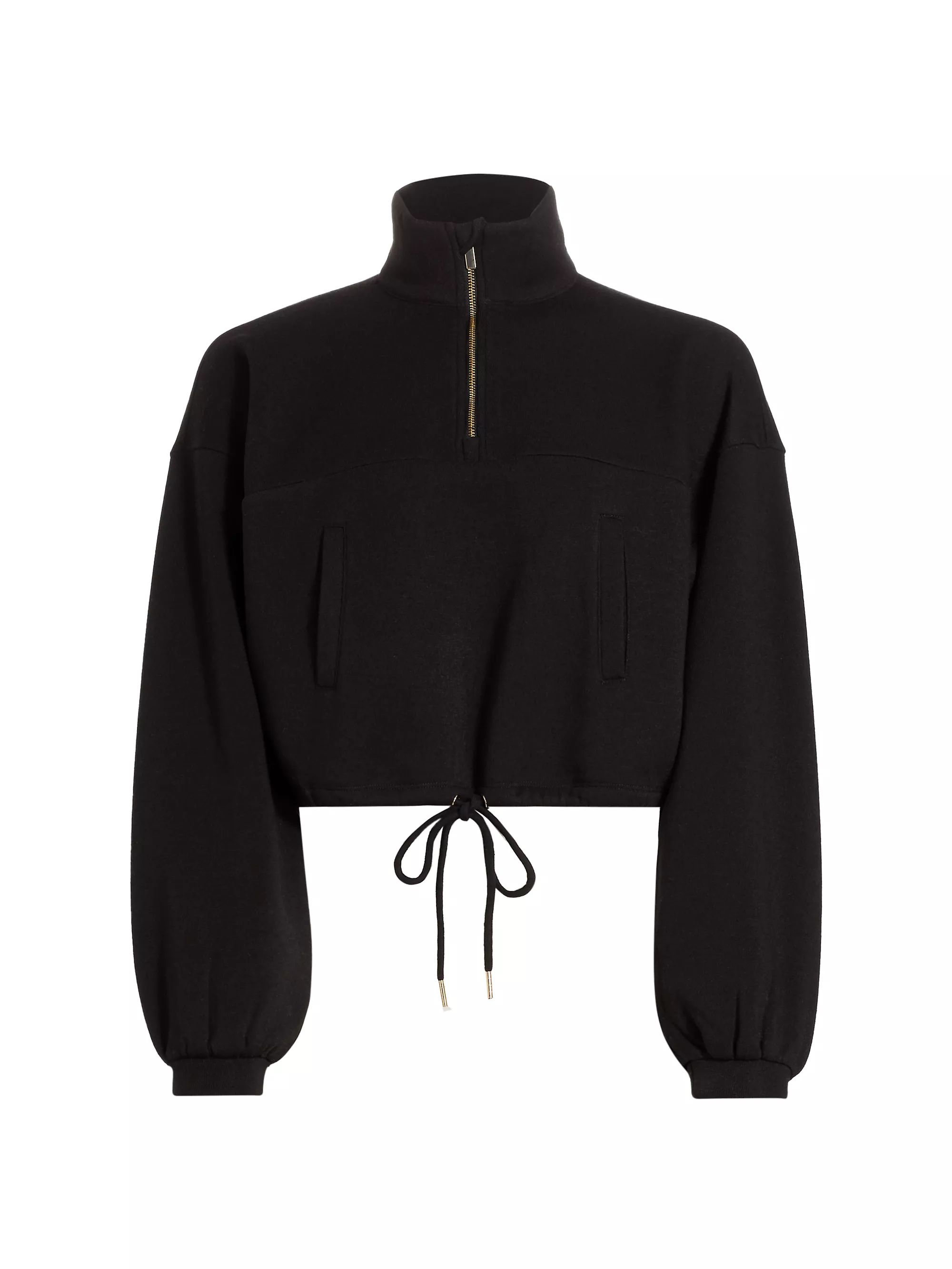 Fleece Cargo Half-Zip Crop Sweater | Saks Fifth Avenue