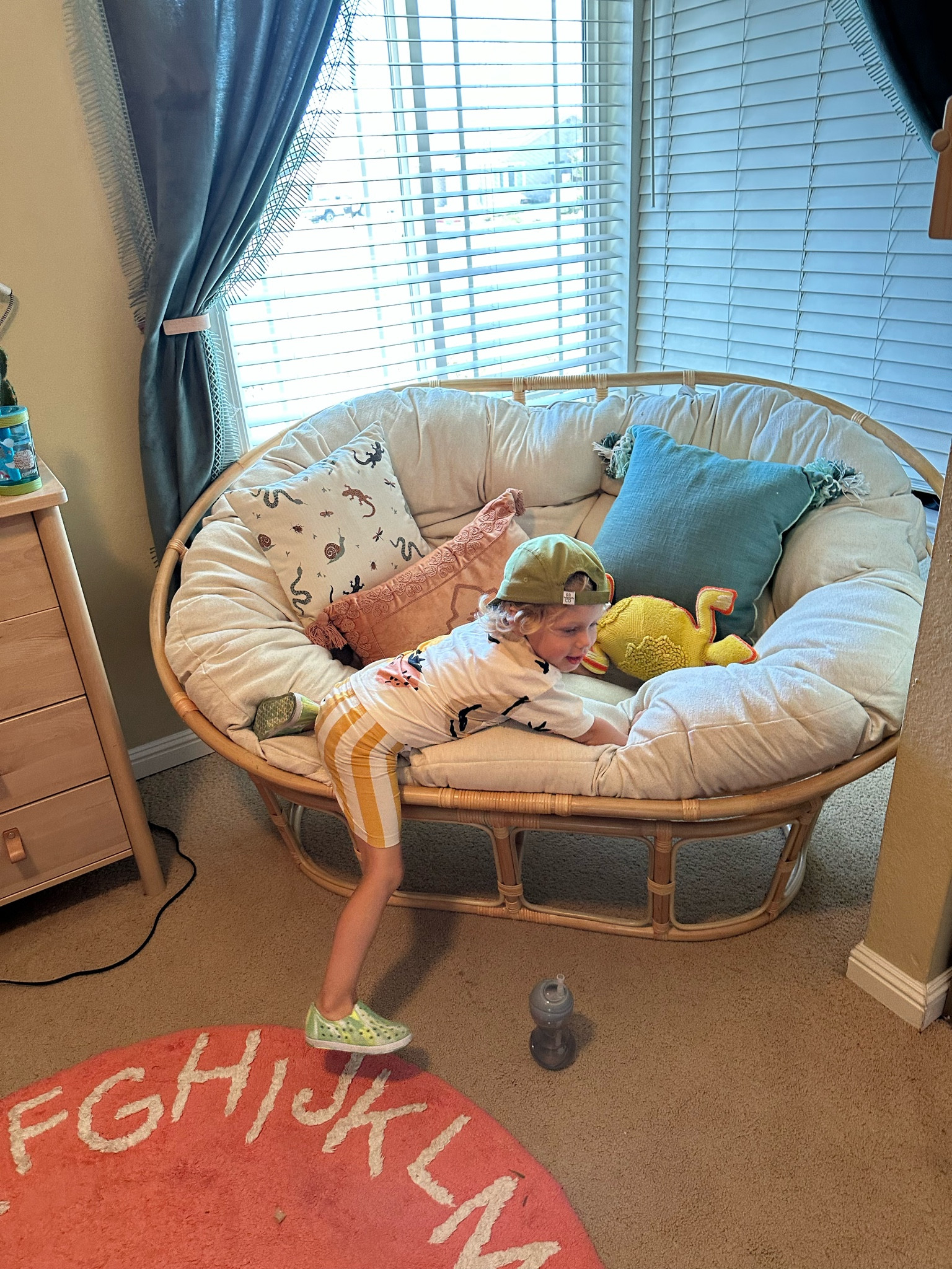Comfy reading corner that we can ALL sit on together! 

#LTKhome #LTKfamily