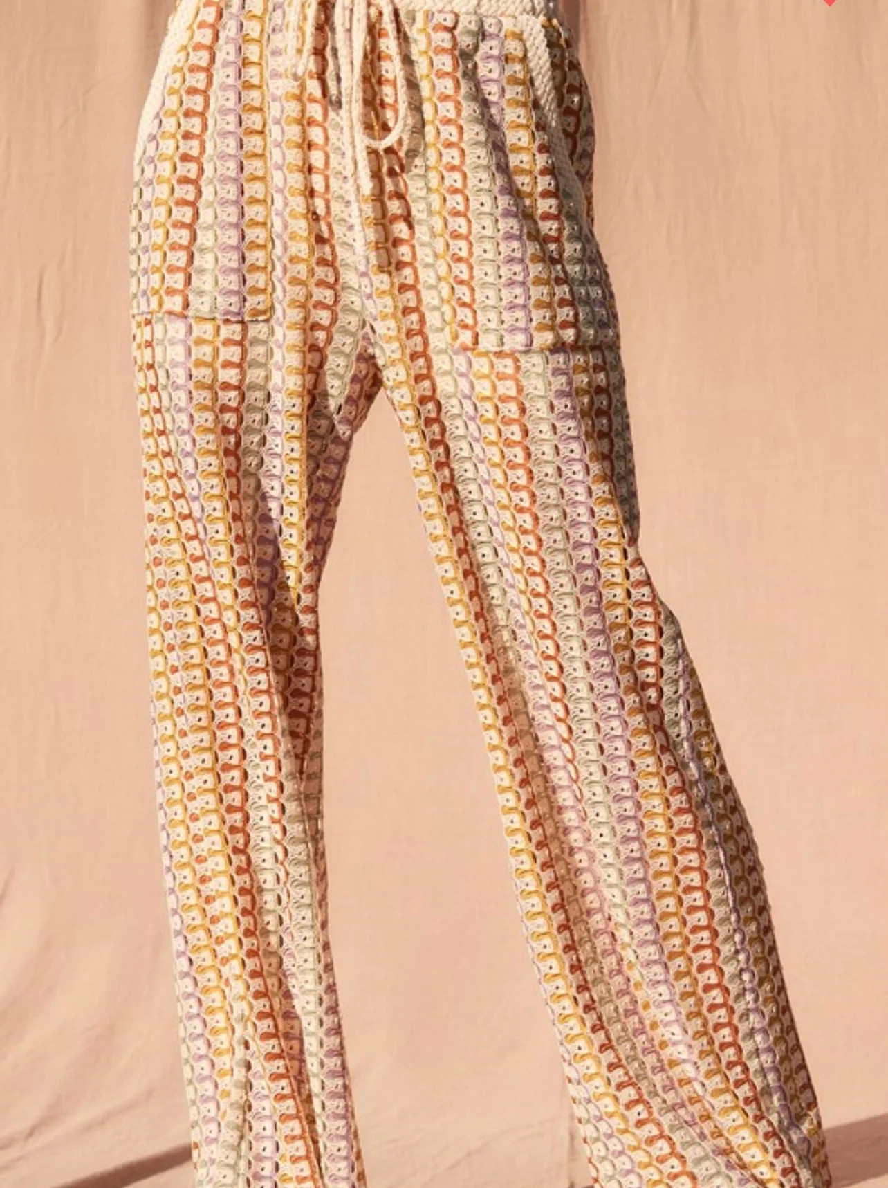 Woven Romance Crochet Pants - Multi | Statement Boutique