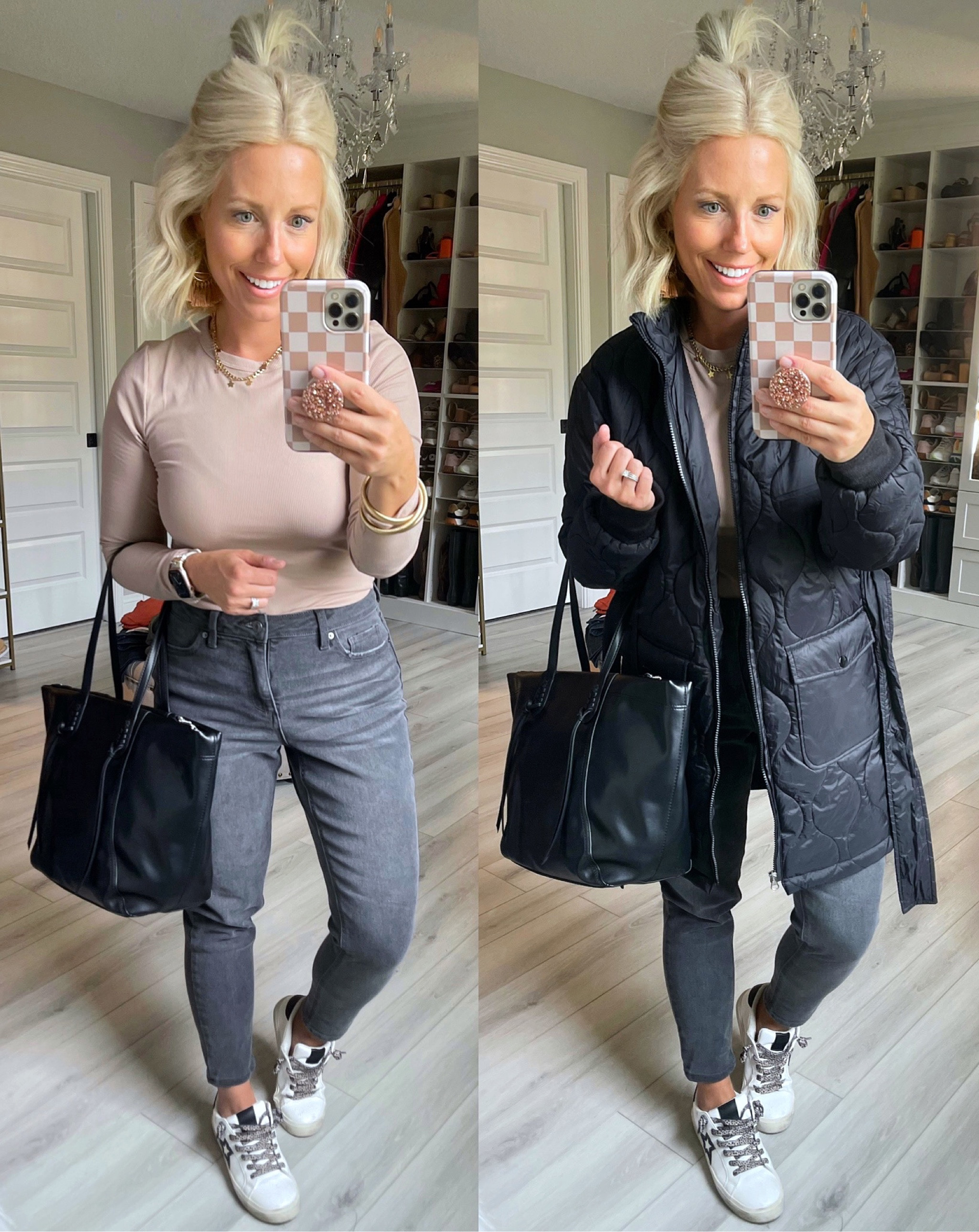 I love the quilted look of this jacket and the length!!! It’s lightweight but still surprisingly warm too!!!! #walmartpartner It comes in a burgundy color too and is TTS! Such a deal at only $29.98!! #IYWYK #walmartfinds @walmart
 ⬇️⬇️⬇️
Coat size small
Jeans 4
Shoes TTS 
Top medium 

#LTKover40 #LTKSeasonal #LTKfindsunder50