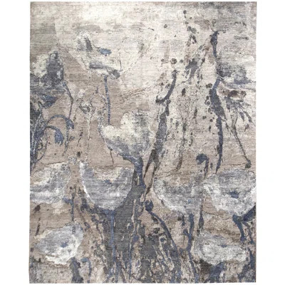 One-of-a-Kind Hand-Knotted Brown/Blue/Gray 8' x 10' Area Rug | Wayfair North America