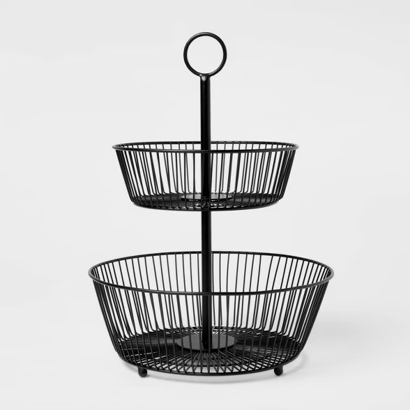 Iron Wire 2-Tier Fruit Basket Black - Threshold™ | Target
