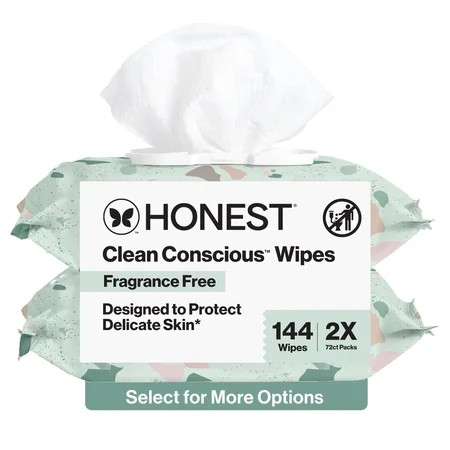 The Honest Company Plant Based Baby Wipes Fragrance Free 144 Count | Walmart (US)