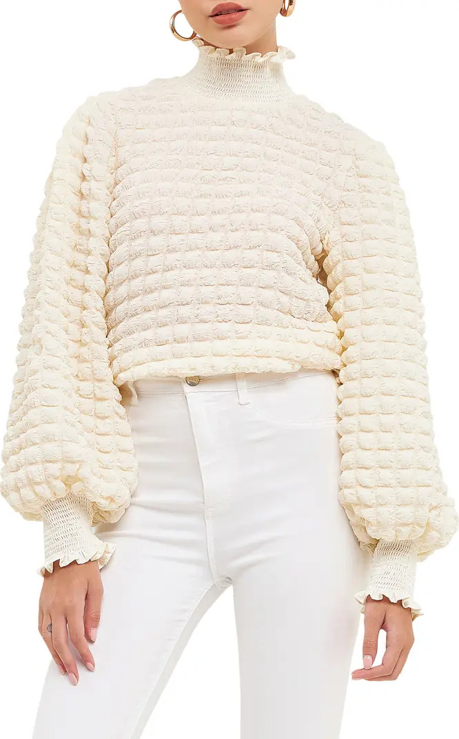 Smocked Turtleneck Top | Nordstrom