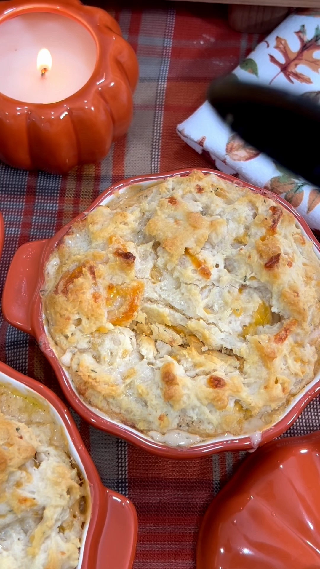Chicken bacon ranch soup topped with Red Lobster biscuits! Yes! Serve it in these adorable oven safe pumpkin bowls!

#LTKfoodie #LTKHome #LTKSeasonal
