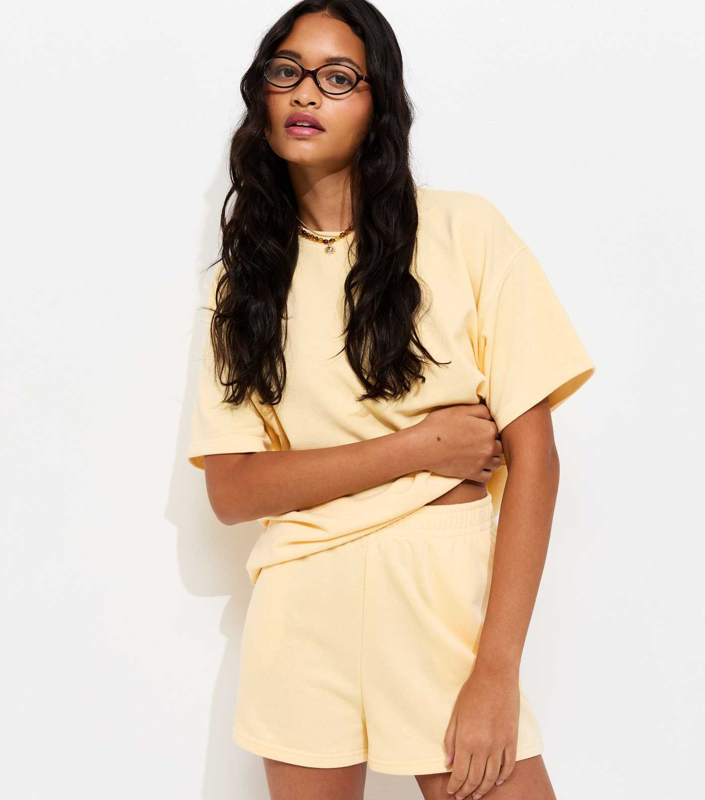 Light Yellow Jersey Jogger Shorts | New Look | New Look (UK)