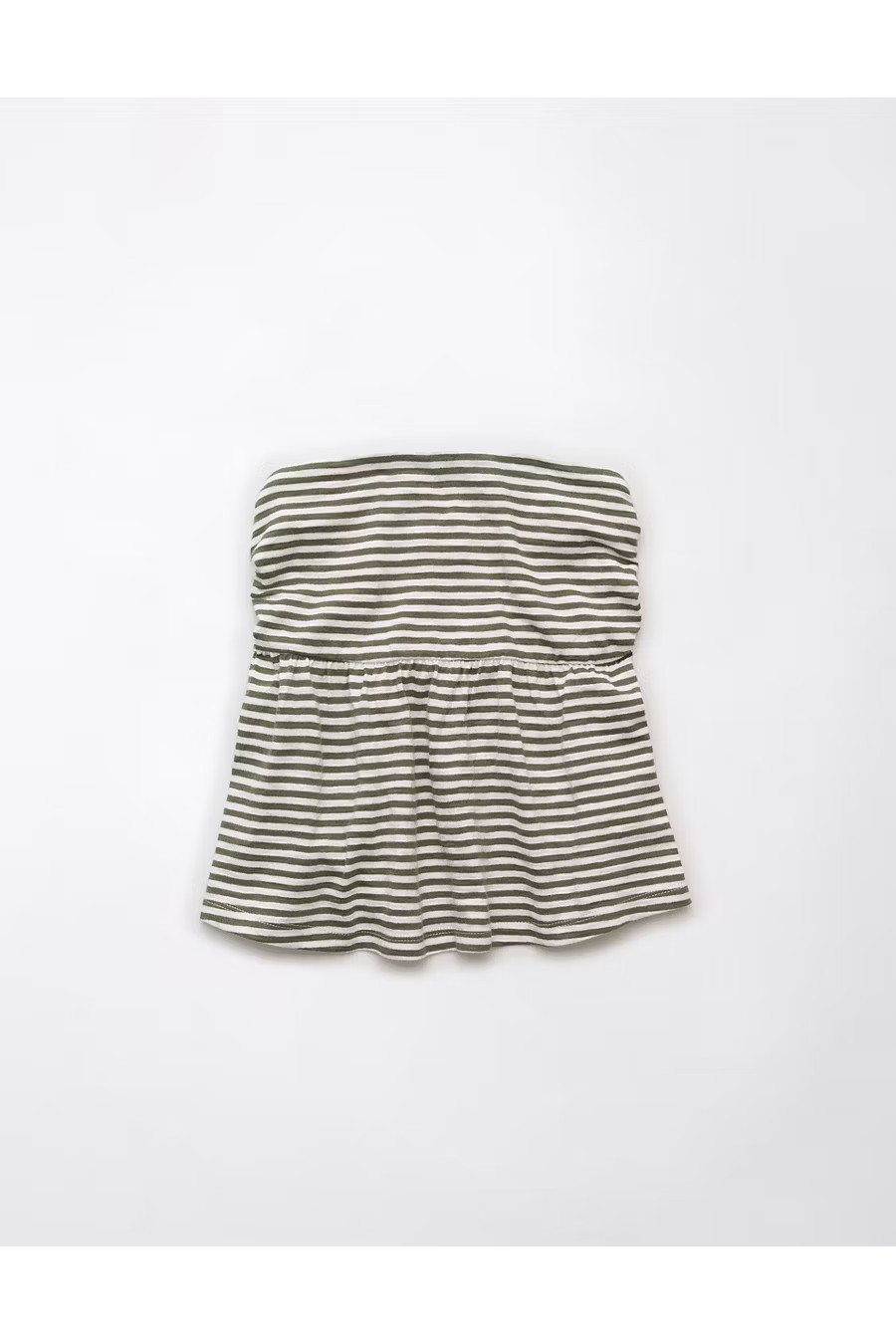 AE Sunchaser Knit Babydoll Tube Top Women's Olive XL | American Eagle Outfitters (US & CA)