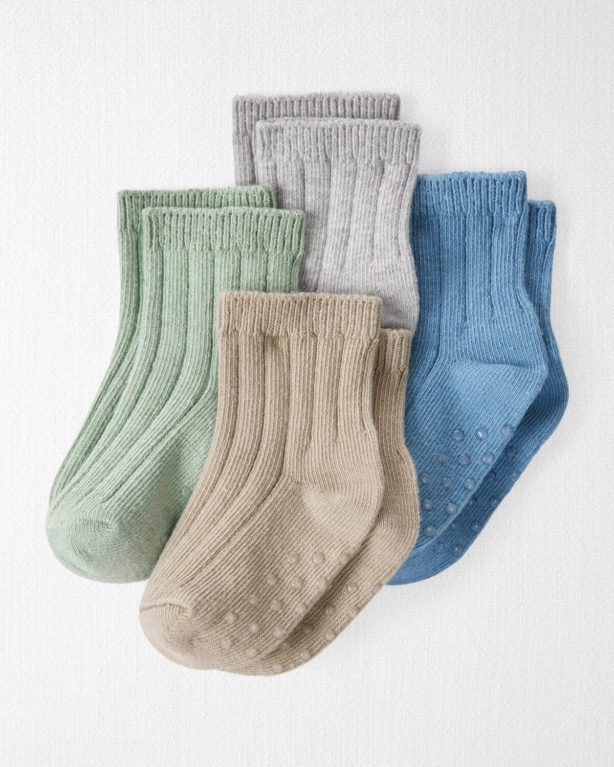 Baby Girl 4-Pack No-Slip Socks Made with Organic Cotton - Little Planet | Carter's | Carter's Inc