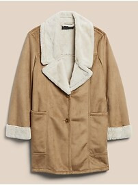 Vegan Shearling Lined Coat | Banana Republic Factory