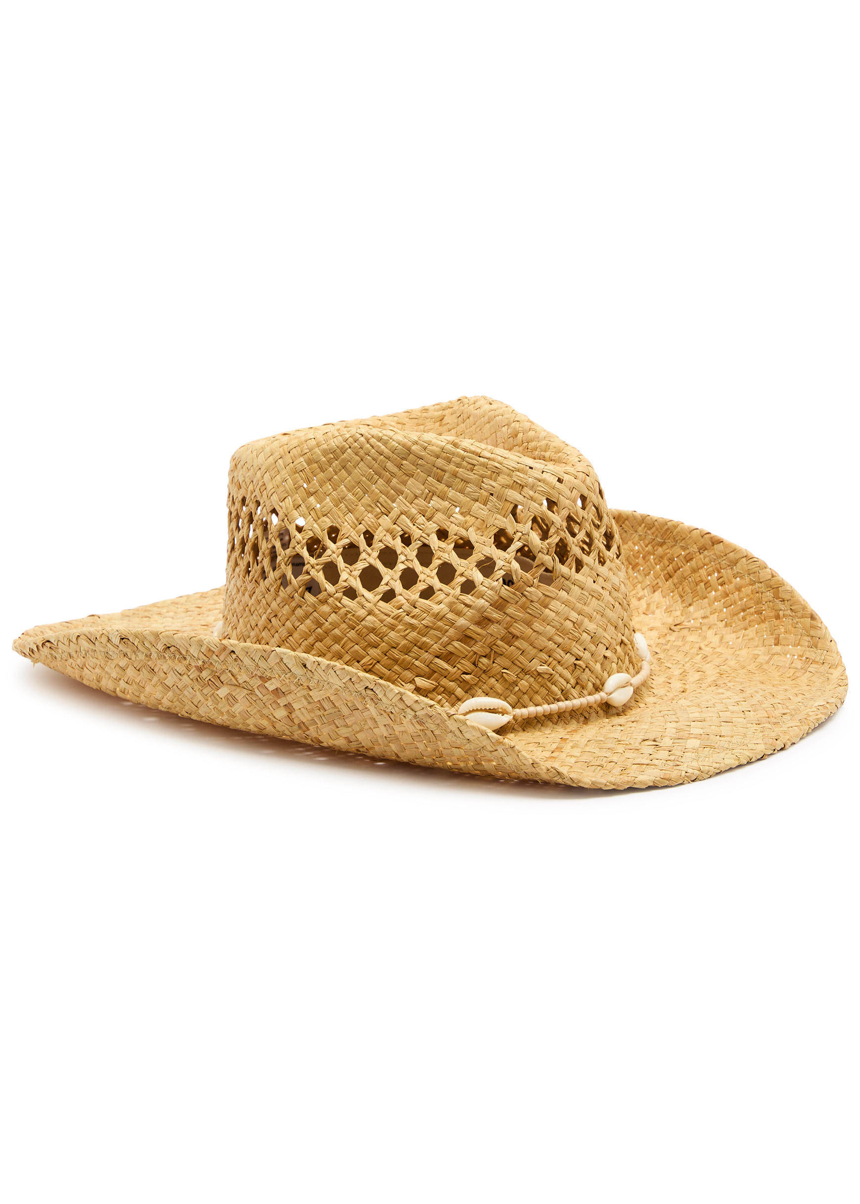 Seashells embellished straw cowboy hat | Harvey Nichols