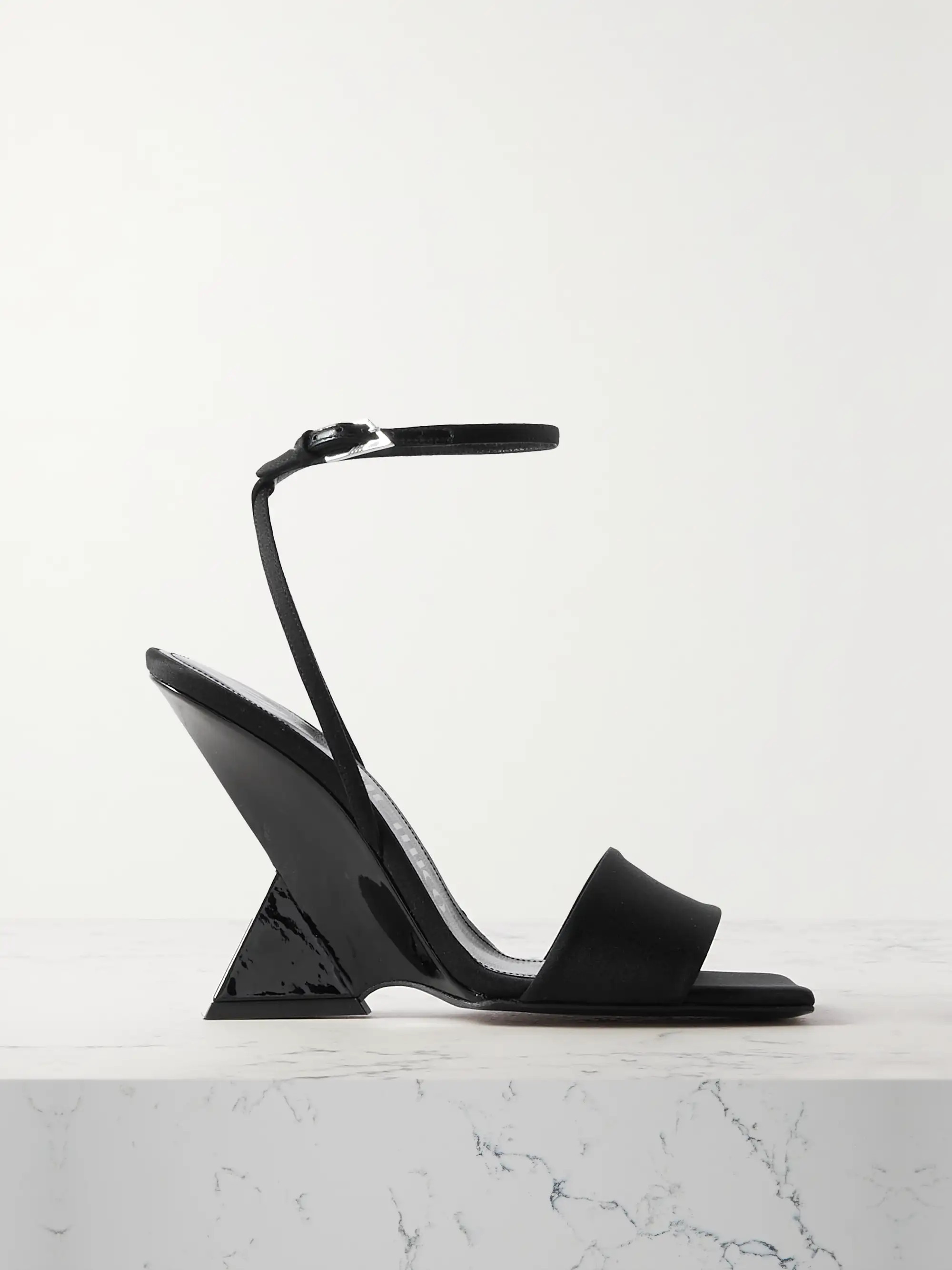 Cheope satin wedge sandals | NET-A-PORTER (UK & EU)