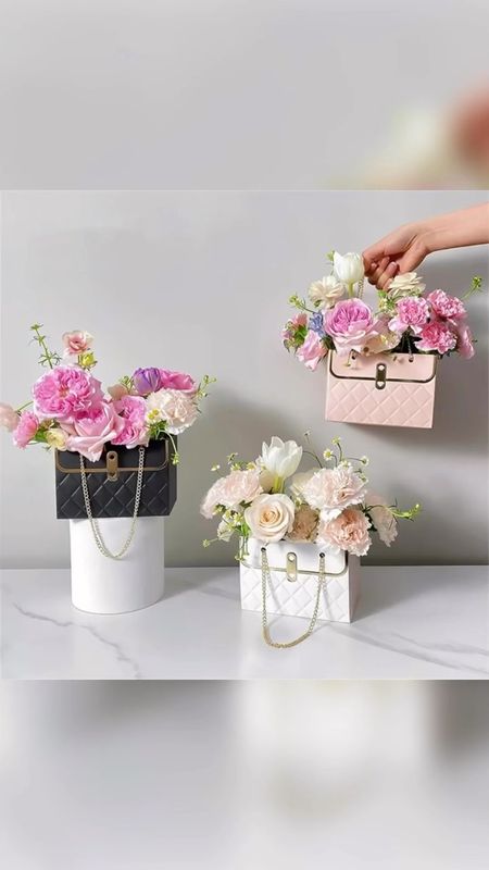 3 Pack Florist Bag Flower Paper Gift Box with Metal Chain,2023 New Bouquet Storage Bucket Handbag Gift Case for Wedding Party Valentine's Day Birthday Mother's Day Gift Wrap Bags-5.9 X 3.9 X 4.1"

#LTKVideo #LTKGiftGuide #LTKfamily