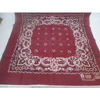 Vintage Brown All Cotton Made in USA Bandana, Off White Bandana Crafted With Pride The, Fast Colors | Etsy (US)