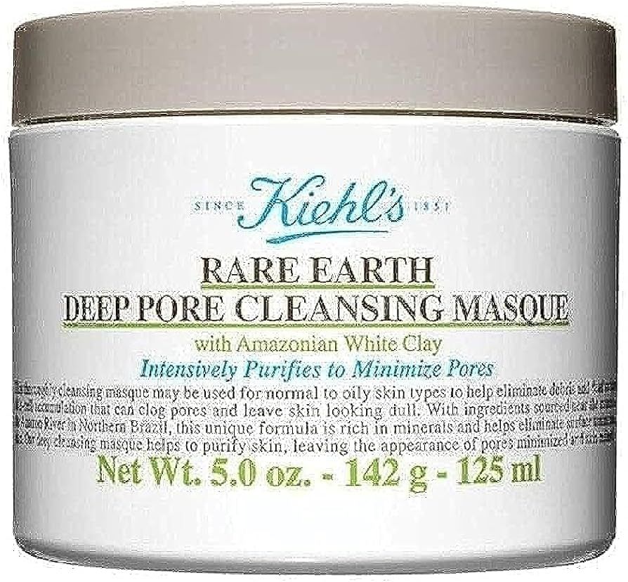 Kiehl's Rare Earth Deep Pore Cleansing Masque, Aloe Vera, 5 Oz | Amazon (US)