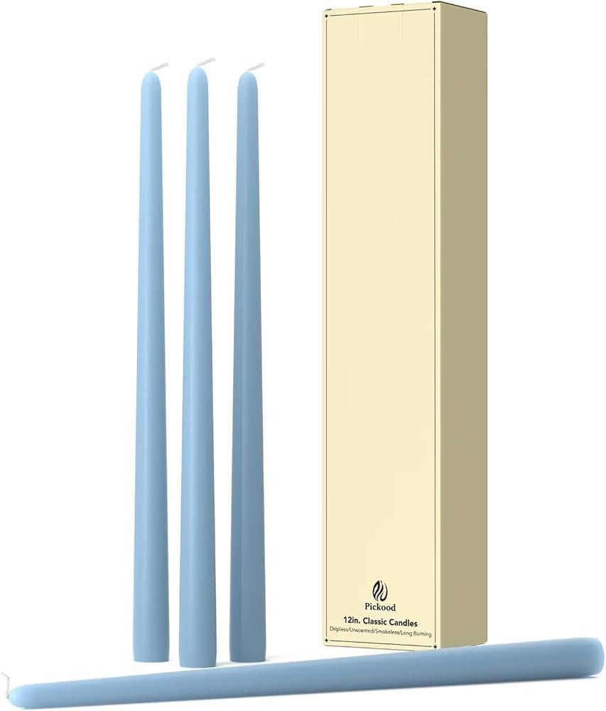 12-Inch Tall Dripless Taper Candles Set of 4 - Orange Tapered Candles, Perfect for Halloween,Fall... | Amazon (US)