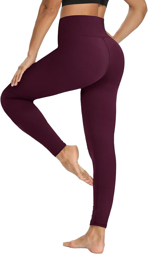 YOLIX Workout Leggings for Women - High Waisted Yoga Pants Tummy Control Compression for Running | Amazon (US)