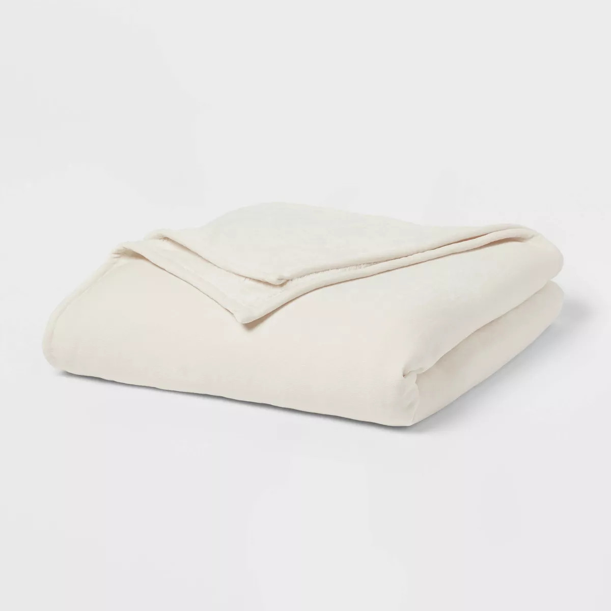 Full/Queen Knit Chenille Reverse Faux Fur Blanket Ivory - Threshold™ | Target