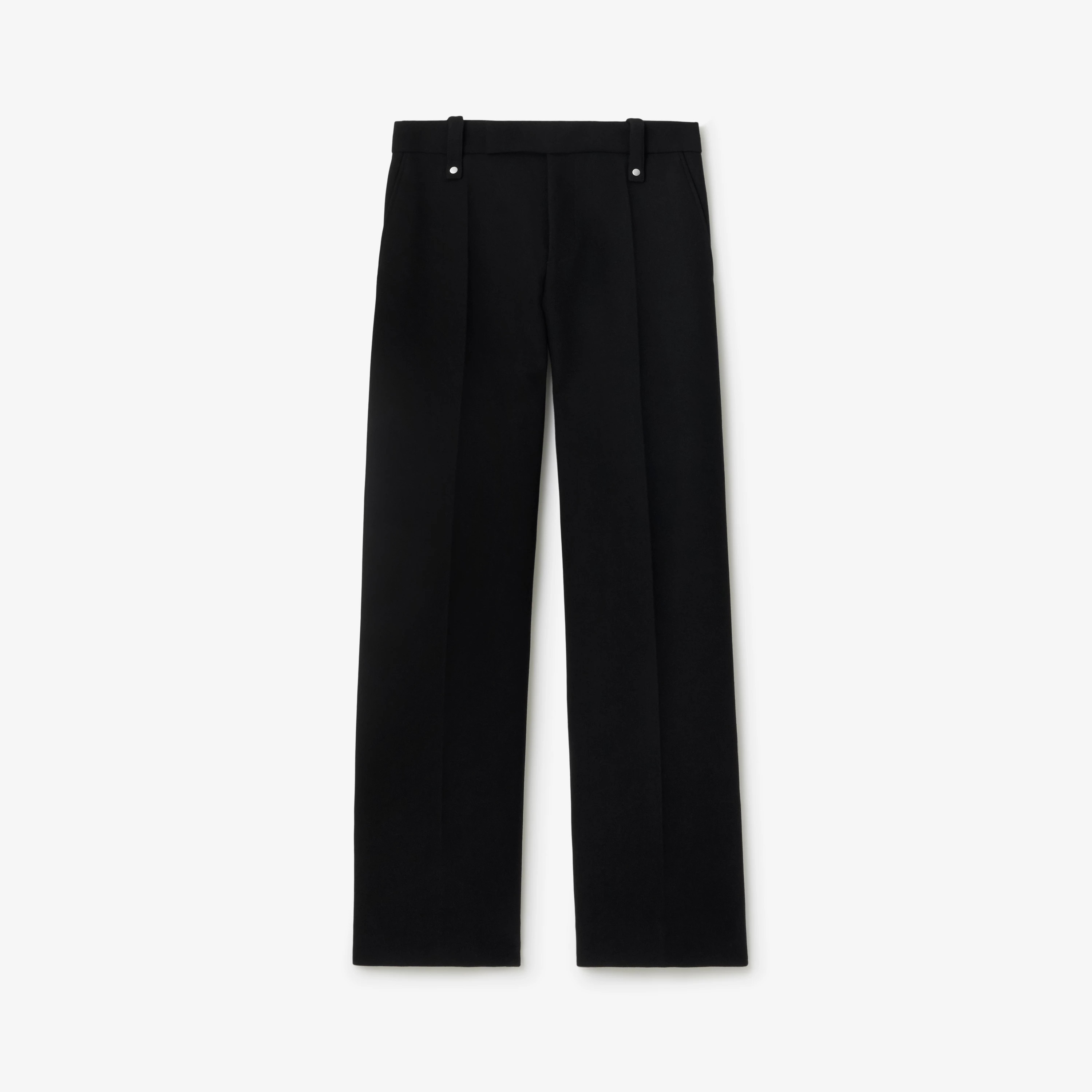Wool Tailored Trousers in Black - Men | Burberry® Official | Burberry (US)