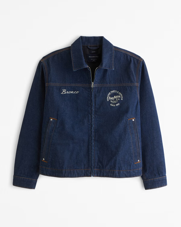 Ford Cropped Zip Workwear Jacket | Abercrombie & Fitch (US)