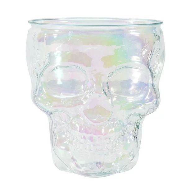 Way to Celebrate 4.5-Quart Acrylic Skull Bucket, Clear Iridescent | Walmart (US)