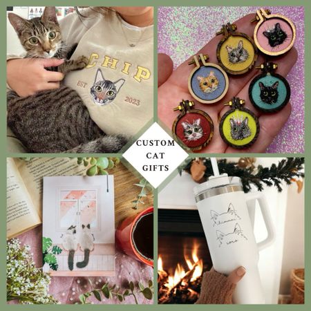Custom Cat Gifts 🎁 Cute gifts for cat lovers with personalization options and custom pet portraits 😻🐾

#LTKhome #LTKfamily #LTKGiftGuide