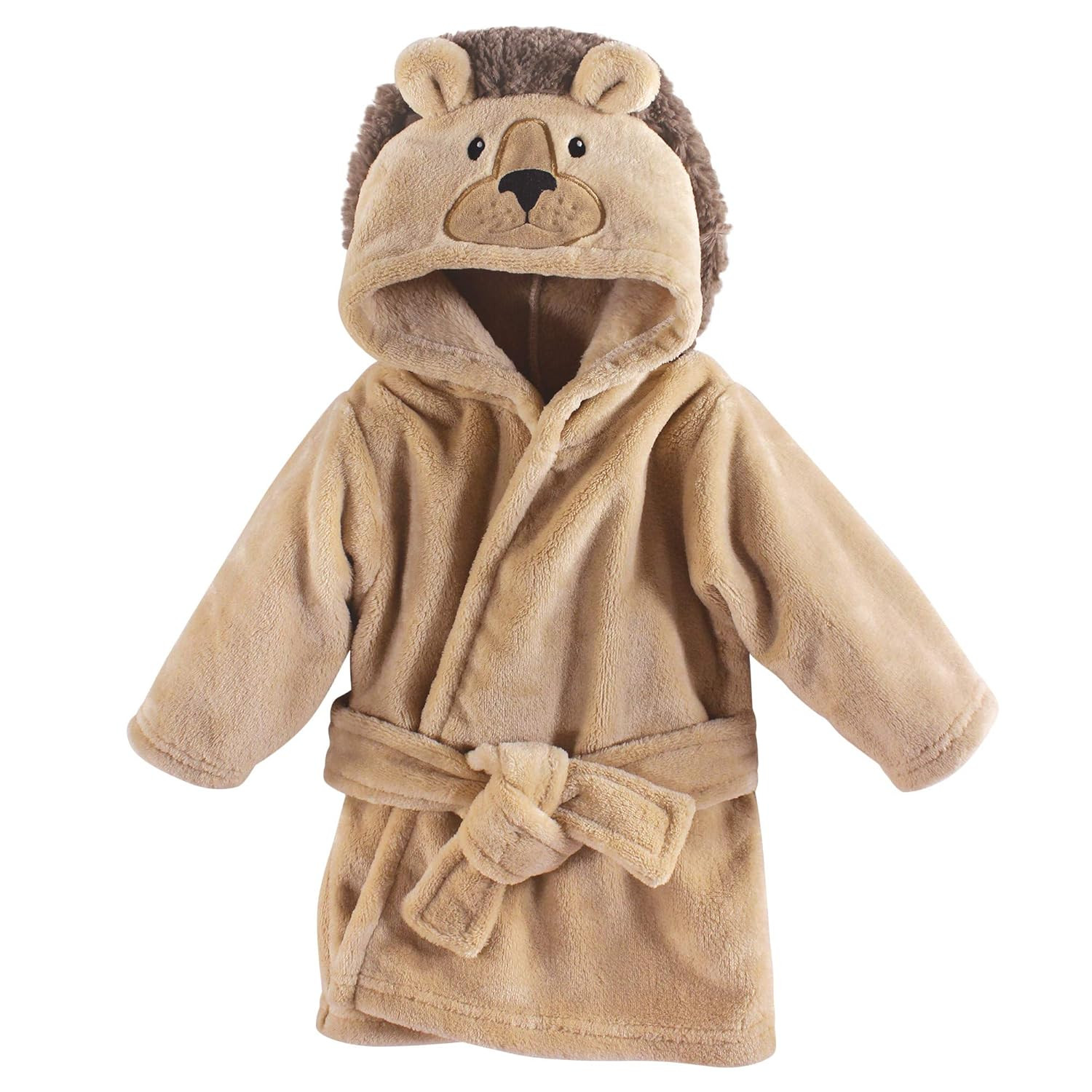 Hudson Baby Unisex Baby Plush Animal Face Bathrobe, Lion, 0-9 Months | Amazon (US)