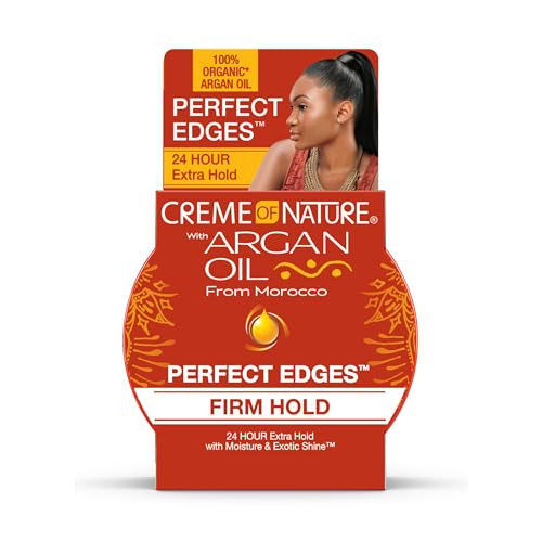 Creme of Nature Perfect Edges™ Firm Hold Edge Control Gel, 24-Hour Hold, Non-Flaking, Frizz Control, Sleek Hair Gel, Argan Oil Edge Styler, 2.25 oz | Amazon (US)