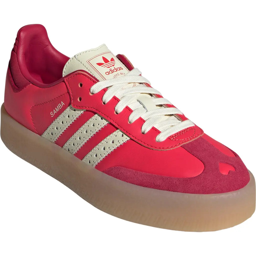adidas Sambae Sneaker in Bright Red/Cream White/Red at Nordstrom, Size 8.5 | Nordstrom