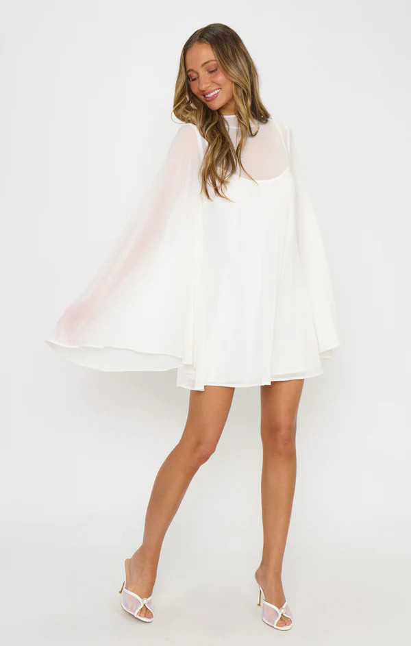 Katelyn Mini Dress ~ Wedding Cake Chiffon | Show Me Your Mumu