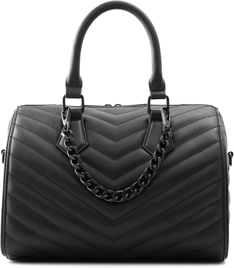 ALDO Women's Kedauldan Barrel Bag, Black/Black | Amazon (US)