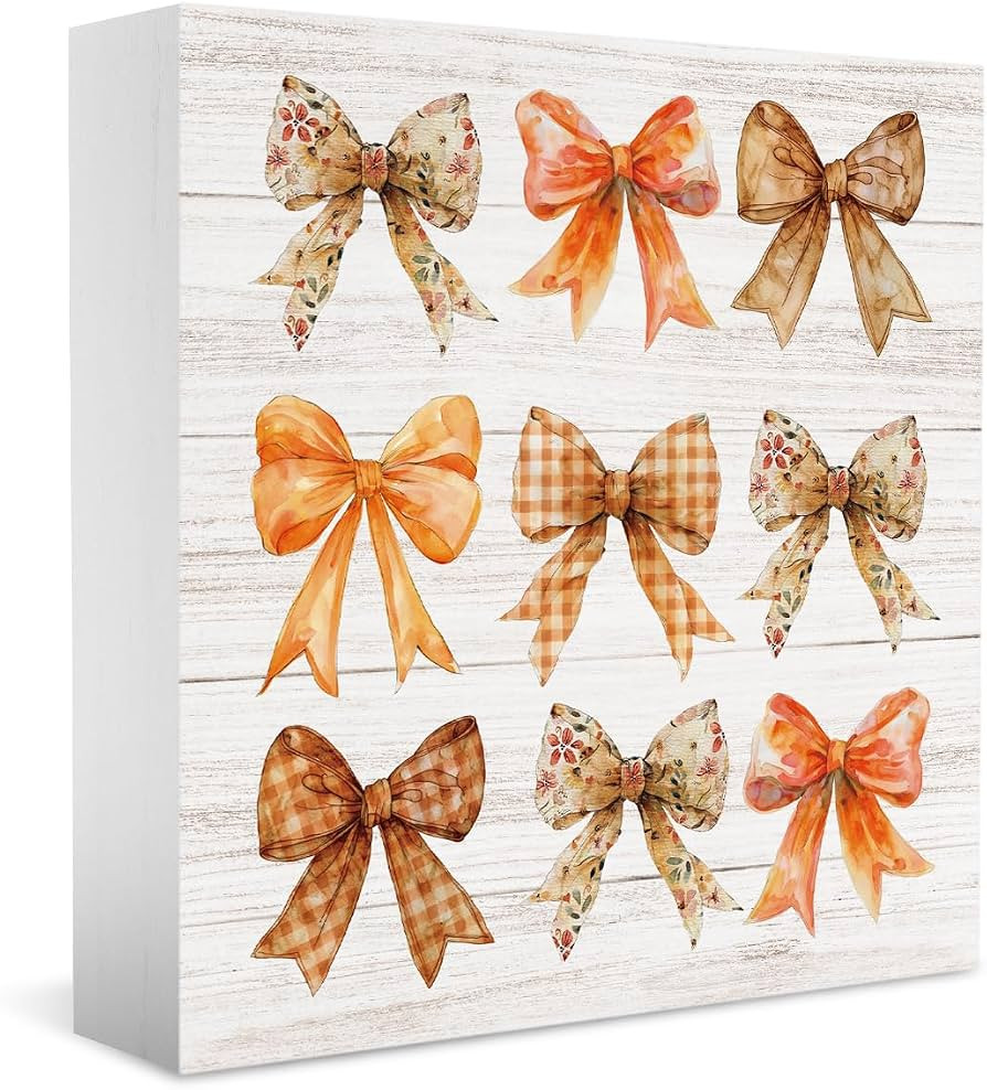 Fall Decorations for Home Fall Bow Decor for Girls Room Farmhouse Autumn Thanksgiving Decor Cute ... | Amazon (US)