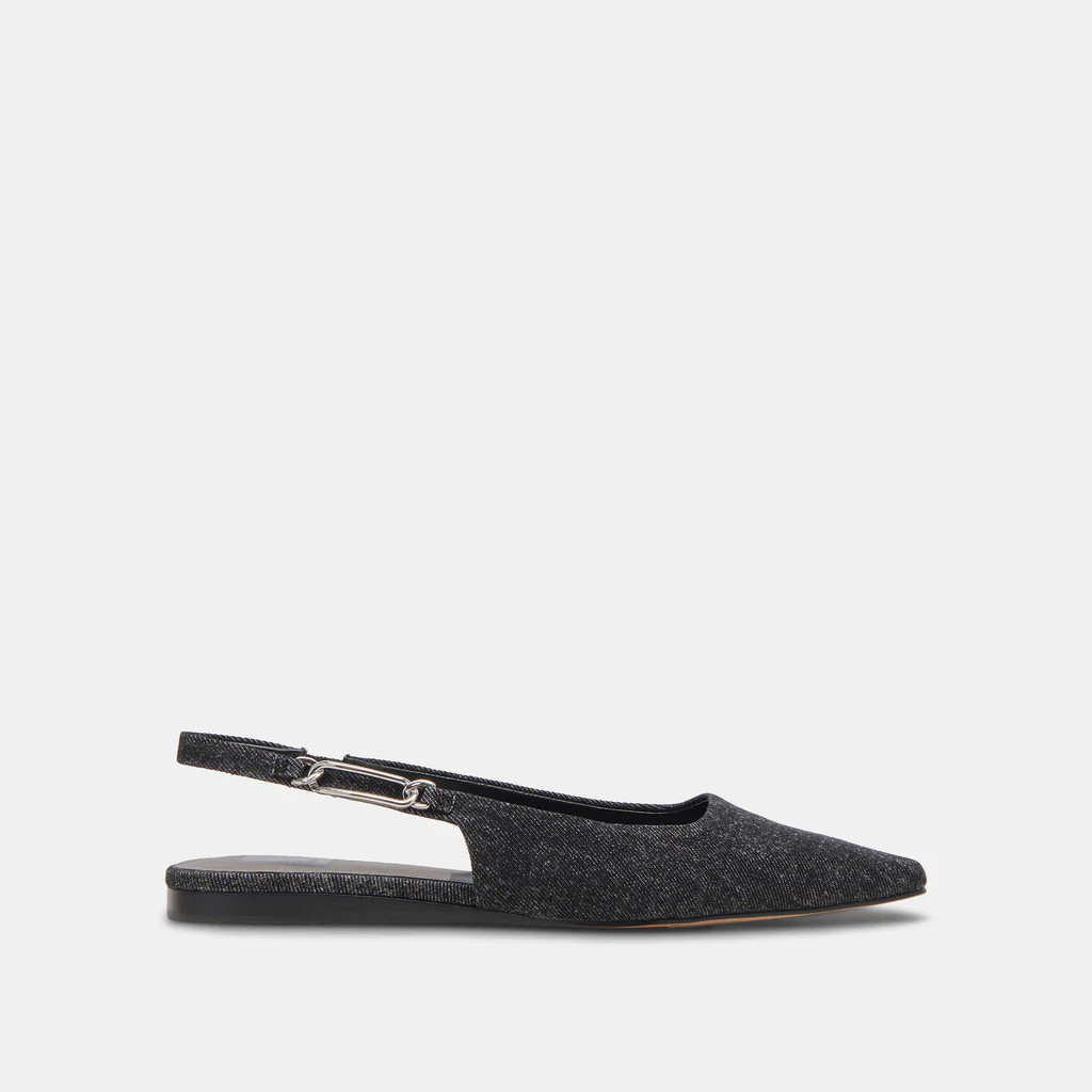 ELLEY FLATS CARBON DENIM | DolceVita.com