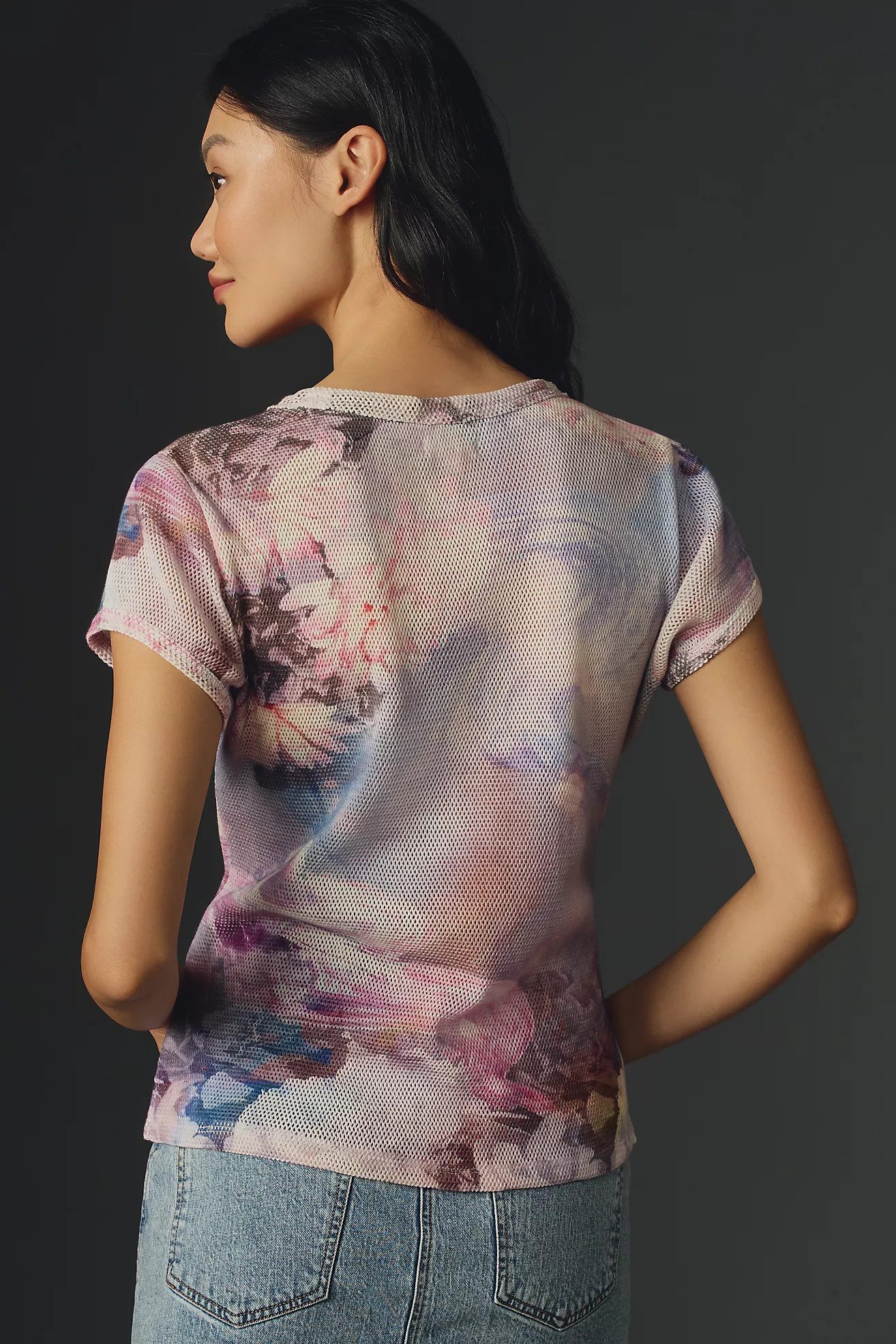 Pilcro Mesh Ringer Tee | Anthropologie (US)