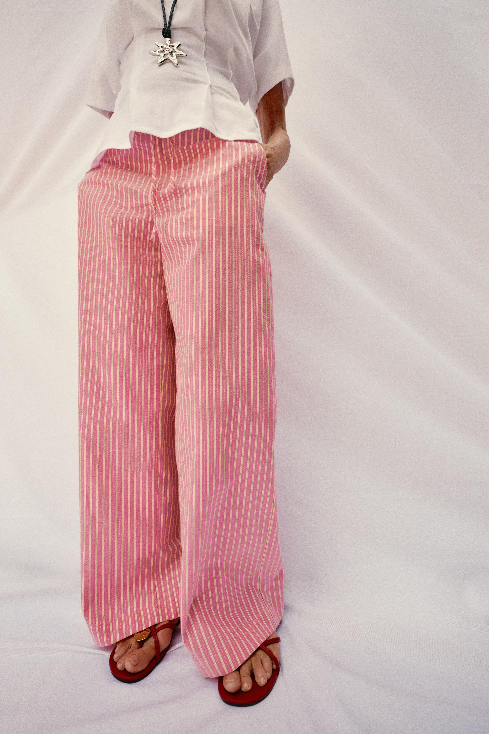 WIDE STRIPED PANTS | Zara US