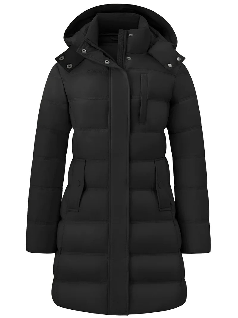 Wantdo Women's Long Lightweight Padded Jacket with Breathable Lining Winter Coat Black M | Walmart (US)