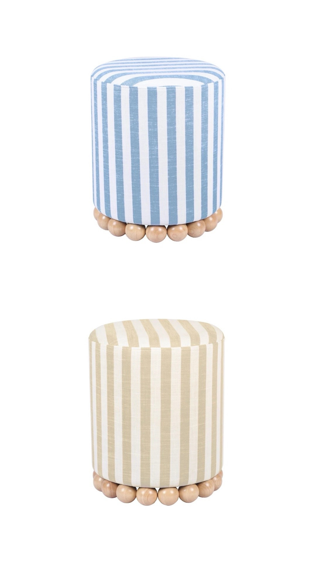Striped blue and white stool - home decor finds 

#LTKHome