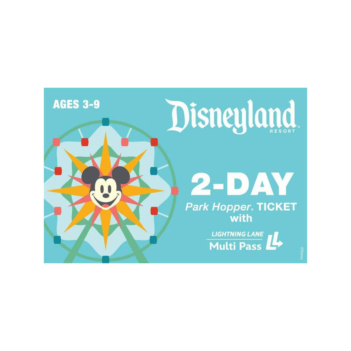 Disneyland 2-Day Park Hopper Ticket with Lightning Lane Multi Pass $459 (Ages 3-9) | Target