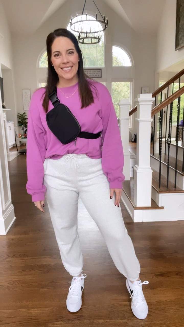 Get Ready with me! As a mom of 4, I’m all about cozy casual wear and Fall was made for that! 50% of my outfit is from Old Navy and they are having major sales right now! Joggers are size (S) and petite length (5’4 here)! I also have them in black.  Medium in sweater for an oversized look! The Berry sweater was in store but I linked the same in a few other colors. Both are so comfy and soft! Loving my Amazon bag too! Tons of storage for moms on the go!

#oldnavystyle #AmazonFinds #AmazonFashion #Amazonstyle #founditonAmazon #outfitinspiration #Mid30s #Styleover30 #StyleGuide #HowToStyle #StyleTips #WhatToWear #OOTD #CasualChic #Outfits #HowToDress #falltransitionoutfit #FallVibes  #HowToStyle #Styling

#LTKfindsunder50 #LTKtravel #LTKstyletip