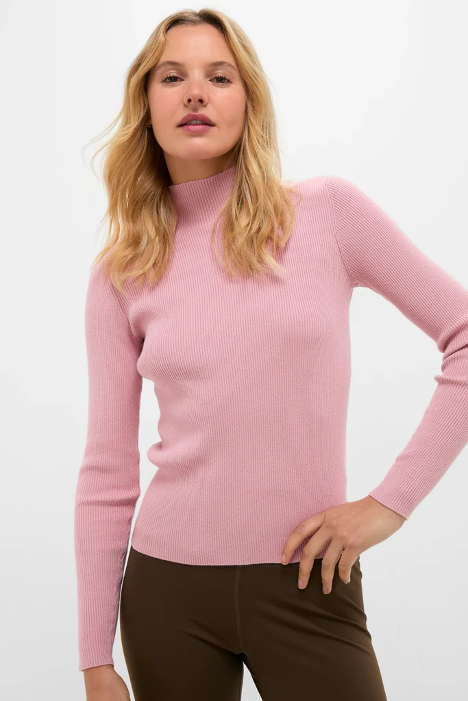 Dusty Rose Ribbed Holden Turtleneck | Tuckernuck (US)