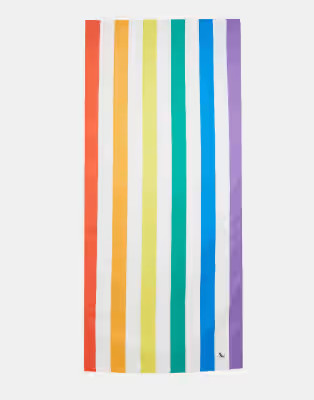 Dock & Bay extra large striped beach towel in rainbow stripe | ASOS (Global)