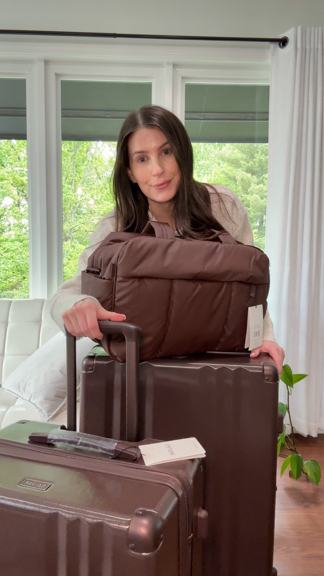 Calpak luggage
Ambeur large luggage 
Ambeur medium luggage 
Luka duffel 
Walnut brown 

#LTKTravel #LTKSaleAlert #LTKdayinmylife