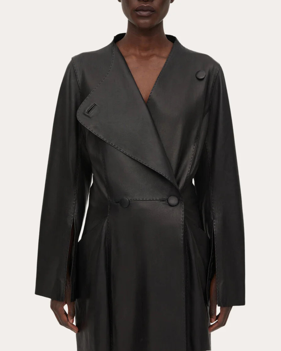 Sirrena Leather Coat | Olivela
