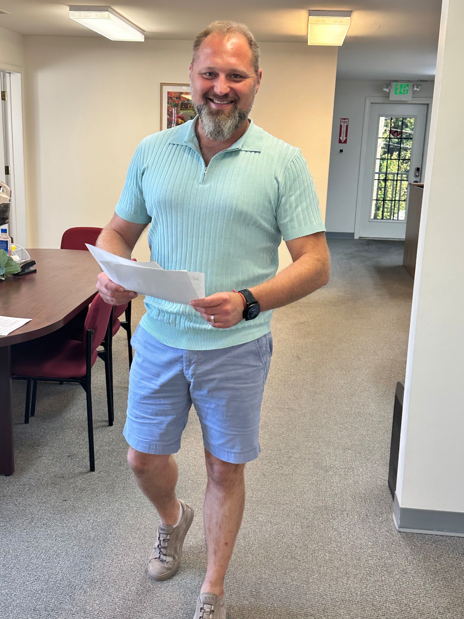 He is wearing one of my favorite Coofandy polos today! I like the color but what really gets me is the zipper detail! 

#LTKMens #LTKStyleTip #LTKSaleAlert