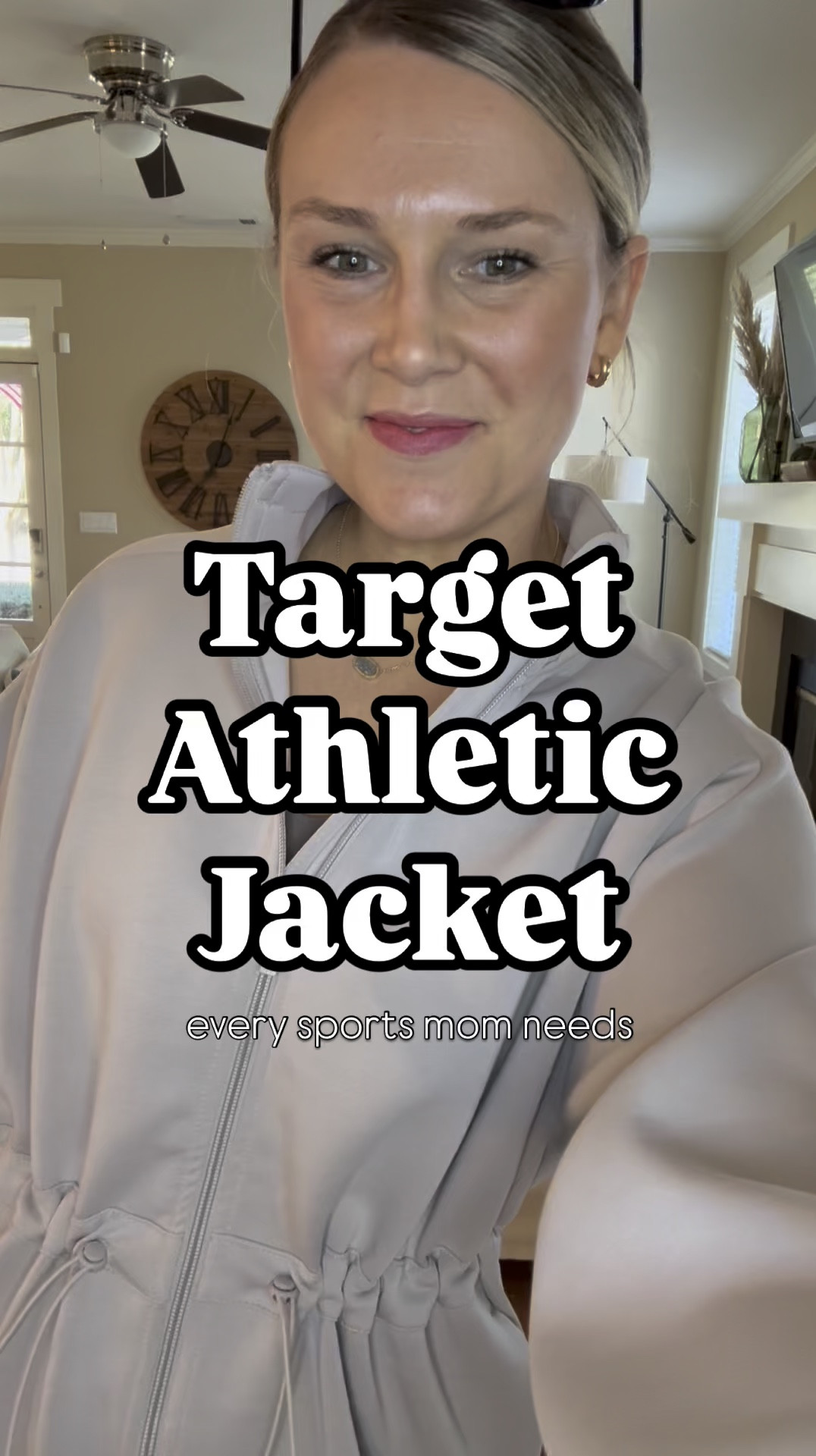 The Target athleisure jacket every sports mom needs! The material, the cinched waist, the length all 10/10! Perfect to transition to spring! Wearing a medium here, probably could have gone with a small! 

#LTKFindsUnder50 #LTKActive #LTKStyleTip
