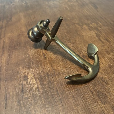 Vintage Solid Brass Nautical ANCHOR Maritime Ship Candle Stick Holder | eBay US